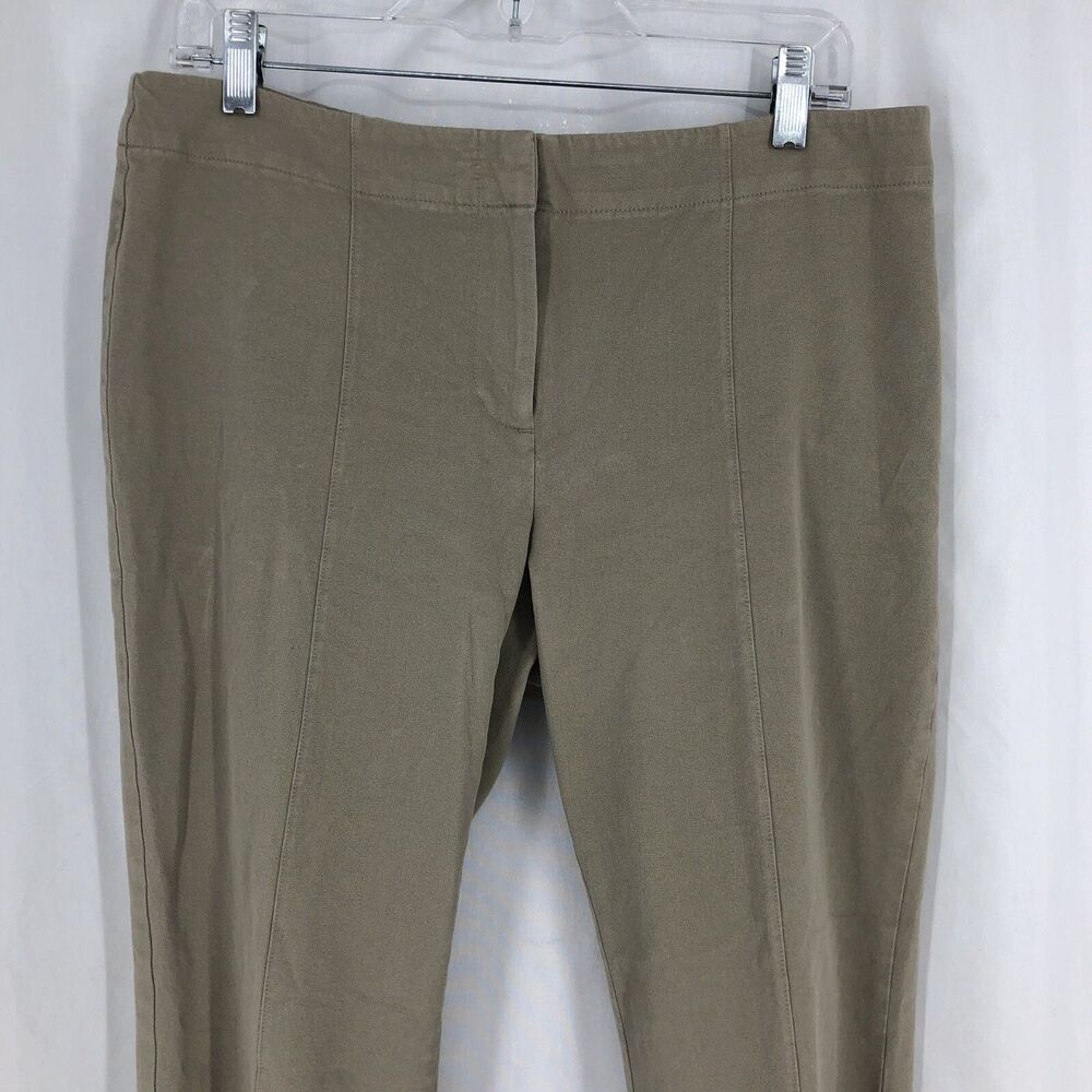 J JILL Premium Bistretch Crop Khaki Pants 096081 Sz 10 34x26